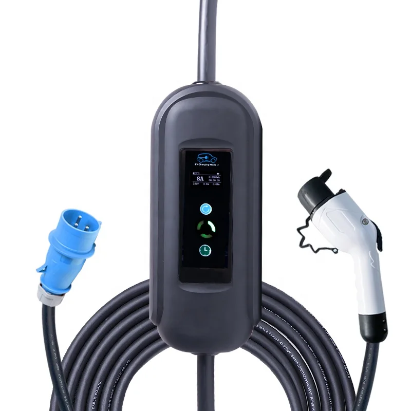 

GB/T Portable EV Charger Level 2 Charging Cable 32A 7.4KW 250V AC Electric Car Home Charging For Id4