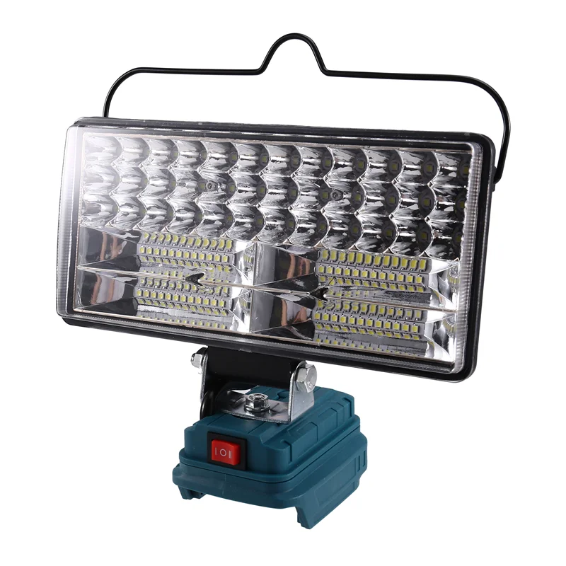 

ABGG-For 18V 14V Compatible 8 Inch Cordless LED Lamp Work Light Flashlight Portable Dual USB Li- Battery Camping Light