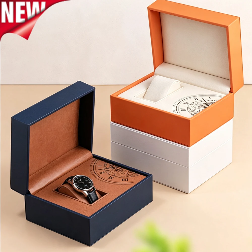 PU Fashion Leather Watch Box Bangle Bracelet Wrist Watch Jewelry Storage Box Present Exquisite Square Watch Box