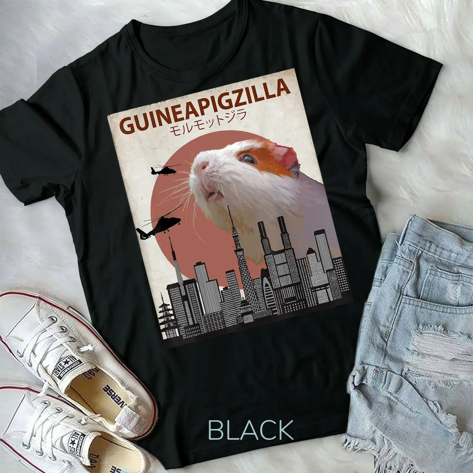 

Guineapigzilla Funny Guinea Pig T-Shirt Gift - Unisex Form T-Shirt