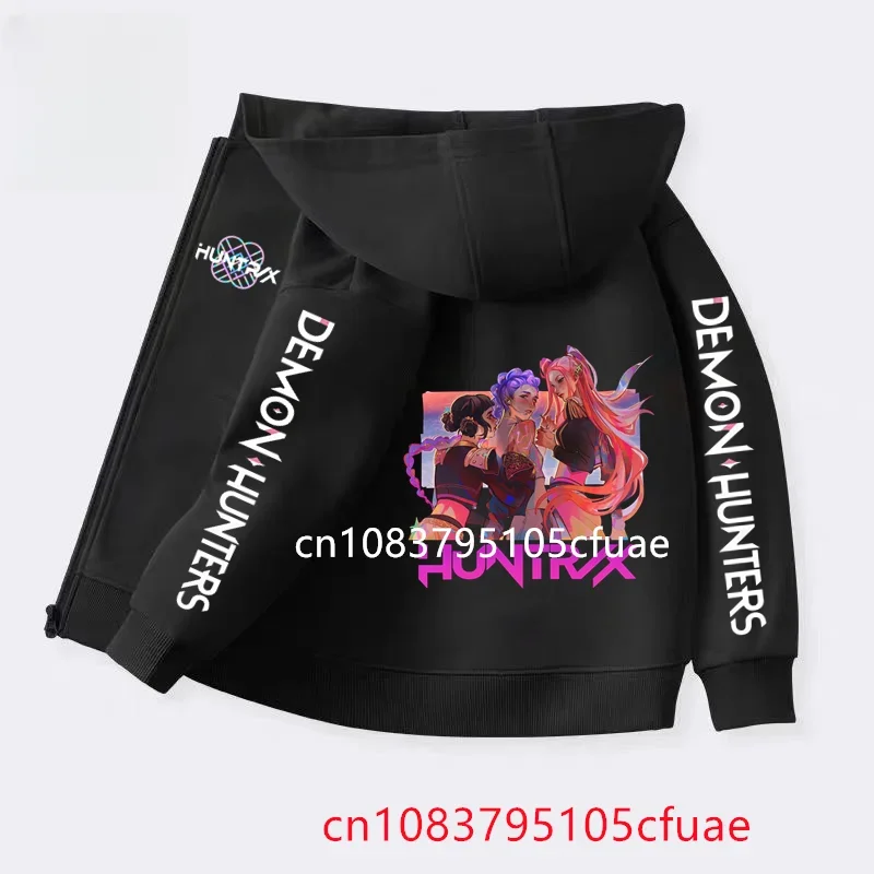 

Hots Funny Zip Up Sweatshirts Kpop Demon Hunters Hoodie Children Clothes Kid Girl Boy Sweatshirt Zipper Hoody Baby Casual Top