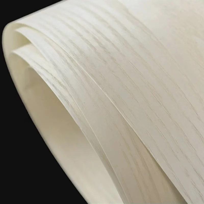 Natural White Ash Wood Veneer Landscape Grain for Cabinet Door Upgrade Wall Cladding Furniture Decor Panel L:2.5Meterx150x0.3mm