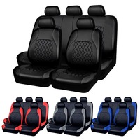 Car Seat Cover Full Surrounded All Season Quited PU Leather Seat Protector Waterproof Universal Fit Sedan Suv Pick-up Truck Seat