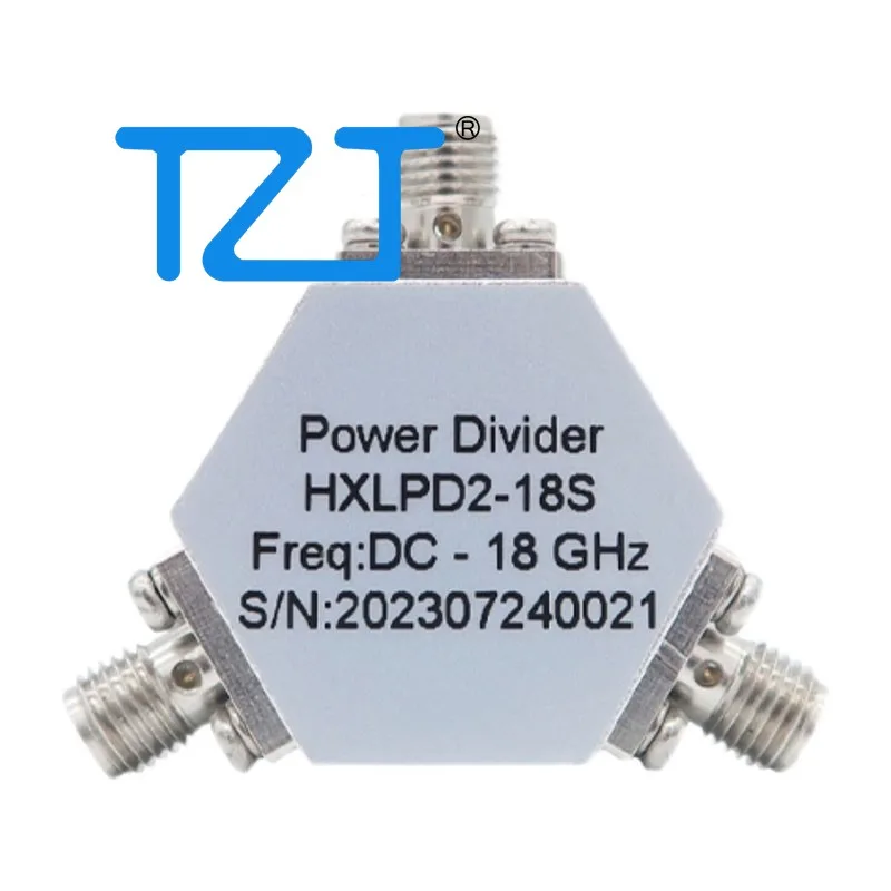 TZT HXLPD2-18S DC-18GHz Divisore di potenza resistivo a banda larga uno a due Splitter di potenza micro-banda con connettore femmina SMA