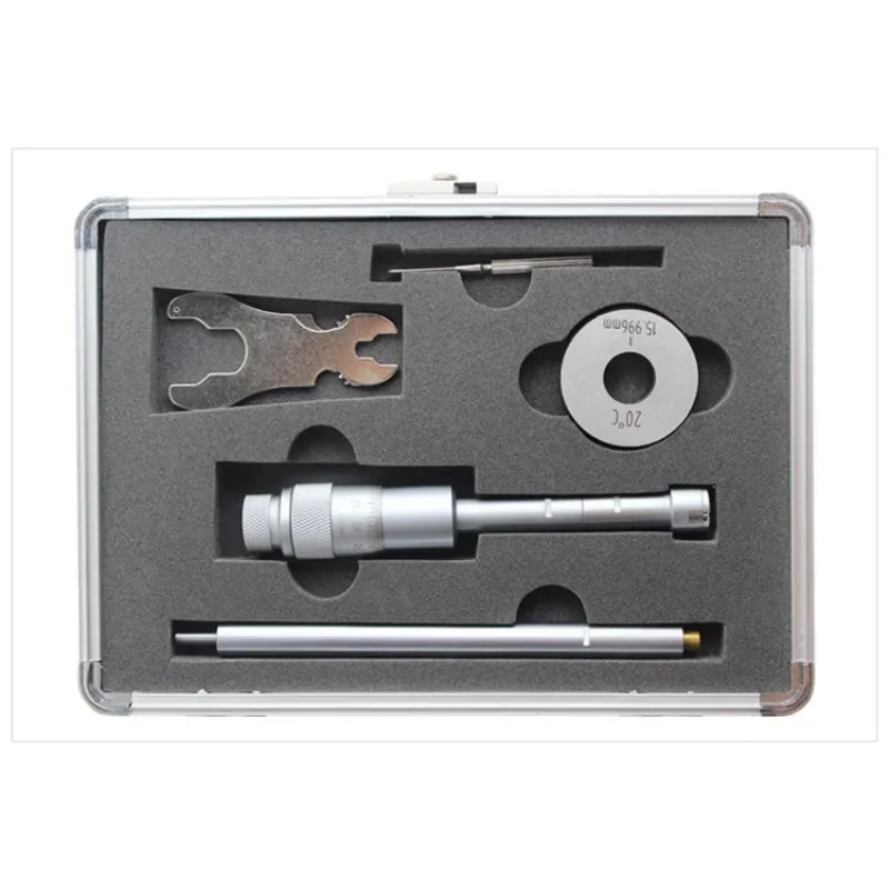 Three-Point Inside Micrometer 6–100mm – High-Precision Internal Bore Gauge for Bearings, Three-Contact Measurement,Qingliang