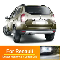 Car LED Backup Lamp Reverse Light For Renault Duster Megane 2 3 Logan Clio Canbus 1156 P21W Ba15s White Error Free