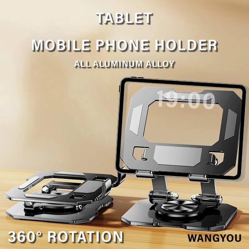 

360 Rotating Mobile Phone And Tablet Universal Stand Adjustable Lifting Folding Holder Compatible For 4.7-12Inch Laptop Tablet