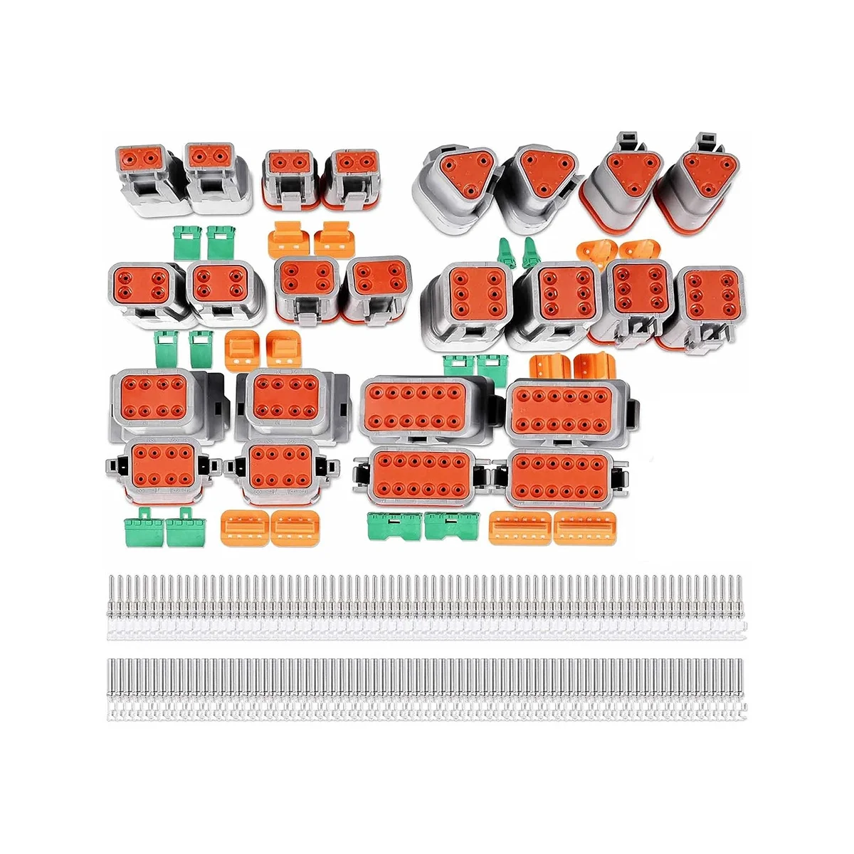 DT series 12 Kits DT Series Connector Kit 2 3 4 6 8 12 Pin Connectors IP68 Waterproof Automotive Electrical Connectors Plug