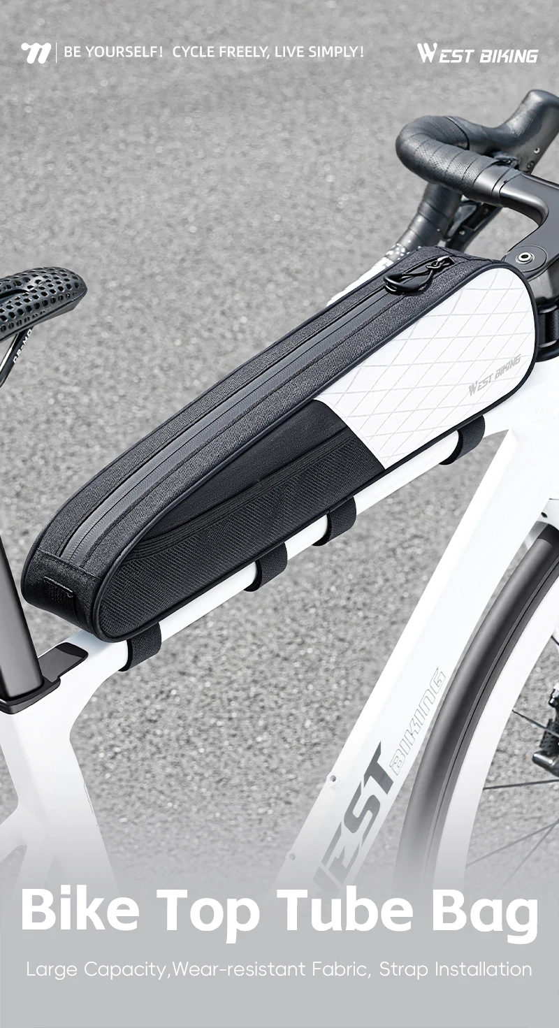 WEST BIKING Fahrrad-Rahmentasche, wasserdicht, stabil, große Kapazität, Werkzeugtasche für Rennrad, MTB, Fahrradzubehör – Detail 1
