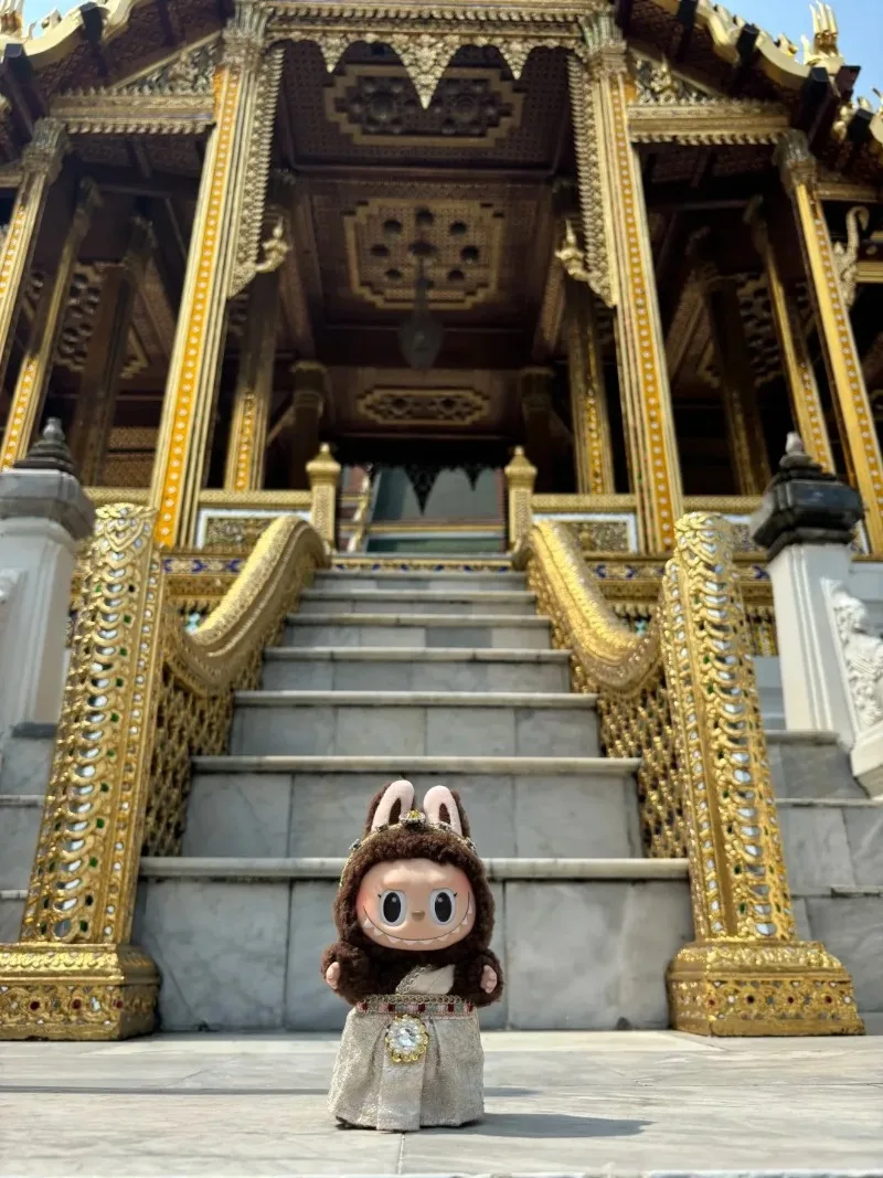 새로운 POPMART 100% 정품 태국 한정판 라부부 봉제 인형 펜던트 인형 서프라이즈 생일 및 크리스마스 선물