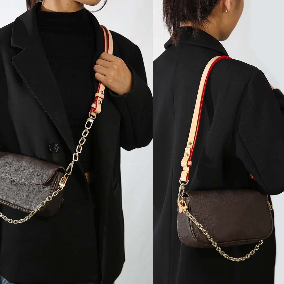 Adjustable Leather Replacement Bag Strap Crossbody Shoulder Belt For LV Wallet Handbag Underarm Purse Accessories