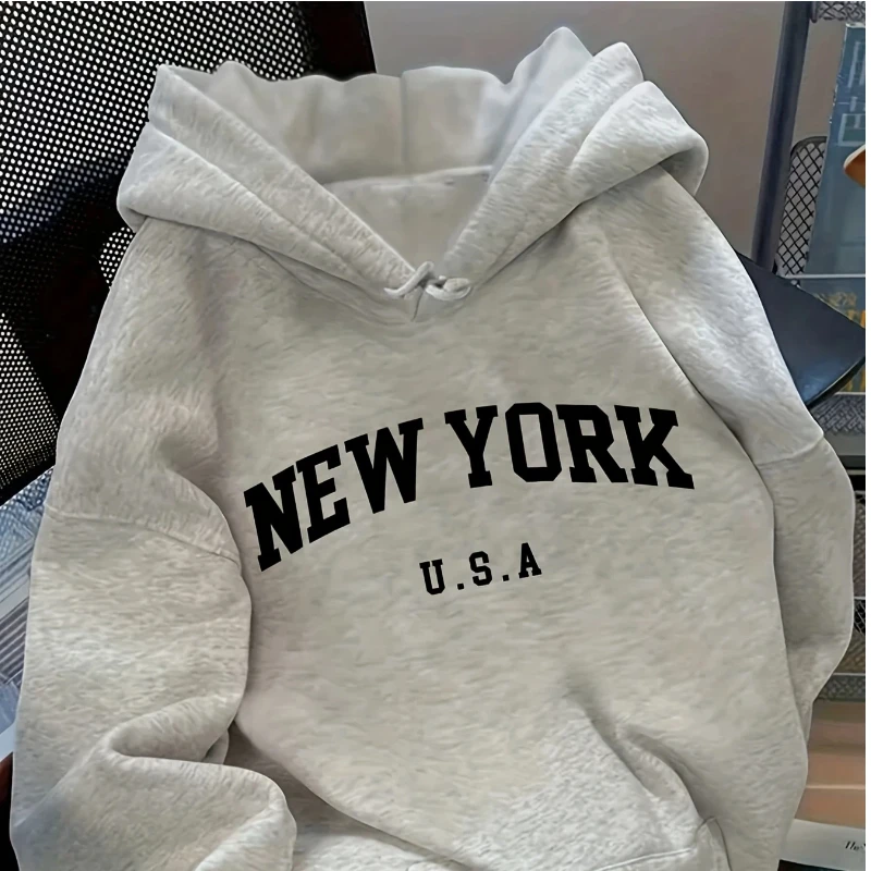 Street Fashion Of New York - Sudadera con Capucha para Mujer, Corte