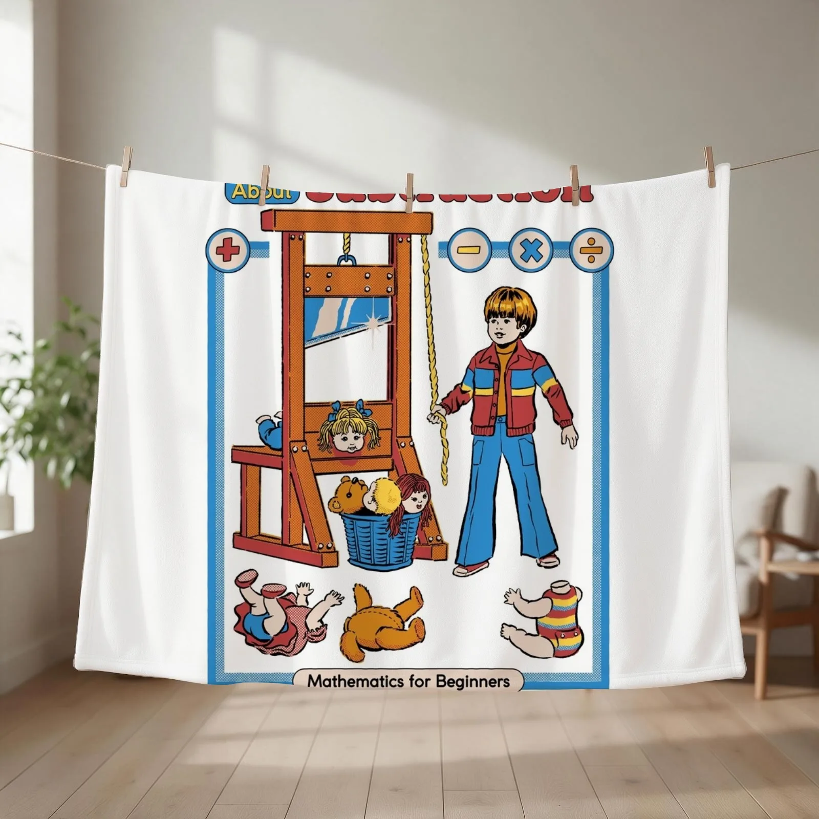 Learn About Subtraction Throw Blanket Decoratives Tourist Hairys Personalized Gift Blankets