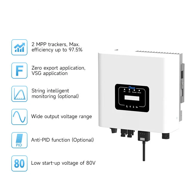 Sistema solar Deye On Grid, Inversor monofásico, 3600W, 4000W, 4600W, 5000W, 6000W