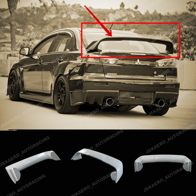 For Mitsubishi EVO 10 X FRP Unpainted Rear Trunk OE Spoiler Wing Lip car Bodykits