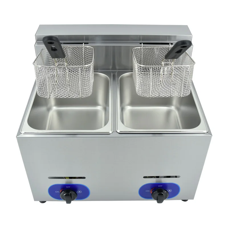 

High Quality French Fries Double Tank Gas Deep Fryer Which Sell In Dubai