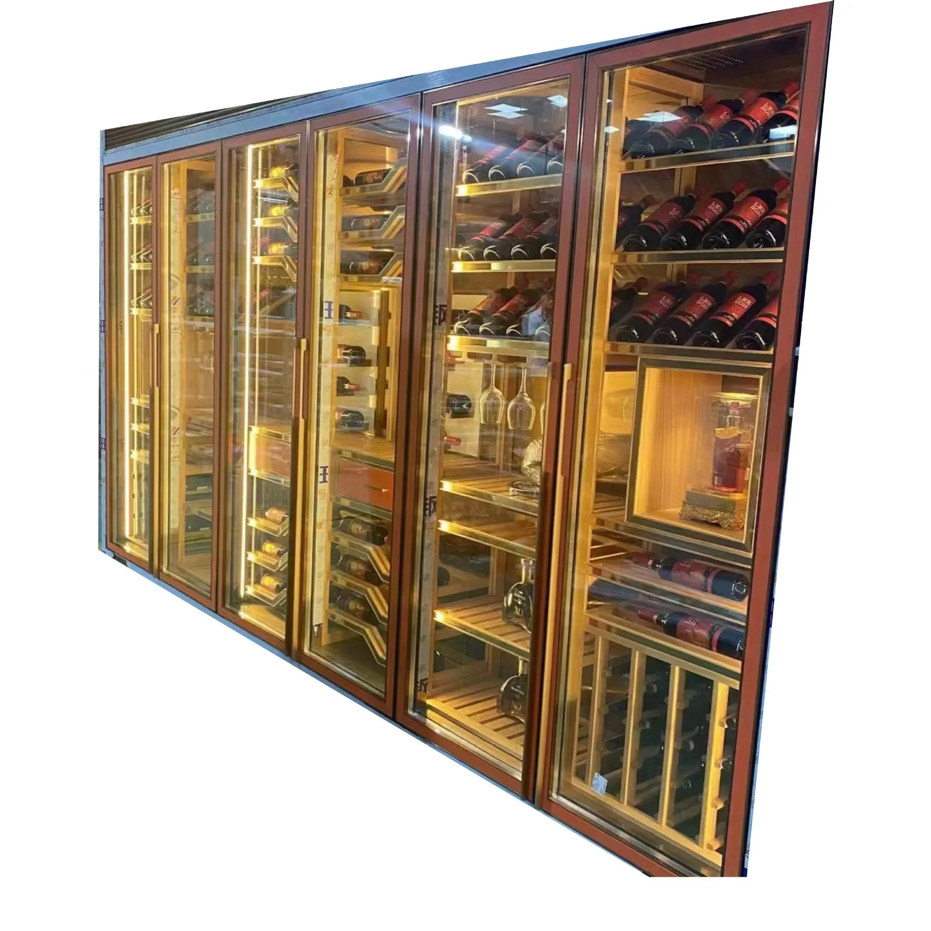 

Stainless steel cabinet, metal red Baijiu thermostatic wine cabinet