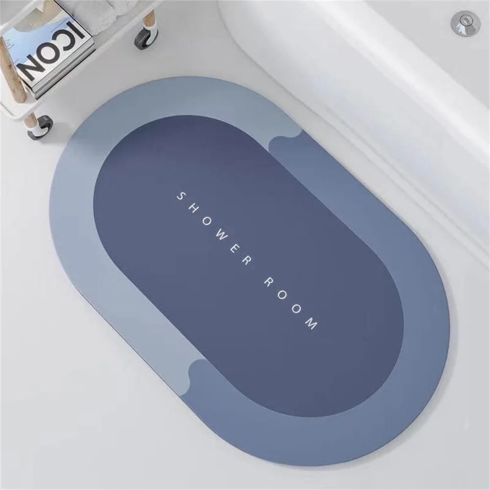 Super Absorbent Shower Bath Mat Bathroom Anti-Slip Carpet Soft Simple Kitchen Entrance Door Rug Bathtub Side Bath Mat Home Decor