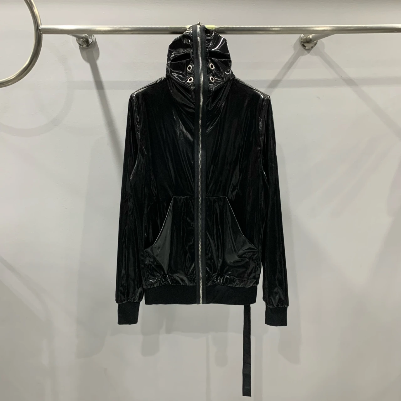 

Men Hoodies Sweatshirts Gothic Zip Women's Clothing Oversized Autumn High Streetwear Black Jacket