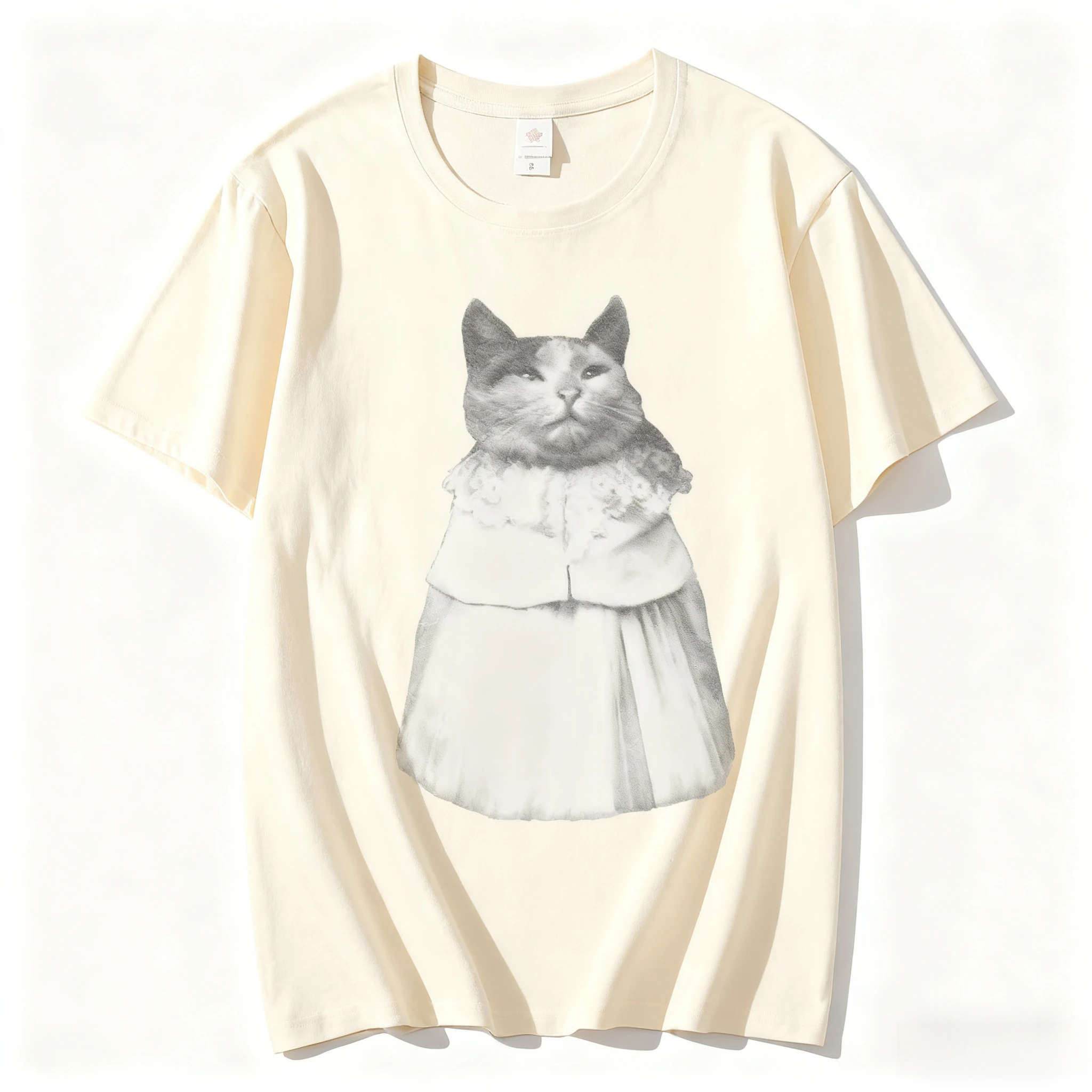 Funny Dressed Cat Meme T-shirt Men Women's Fashion Vintage Short Sleeve T Shirts Cotton Summer O-collar T-shirts Hip Hop Tees