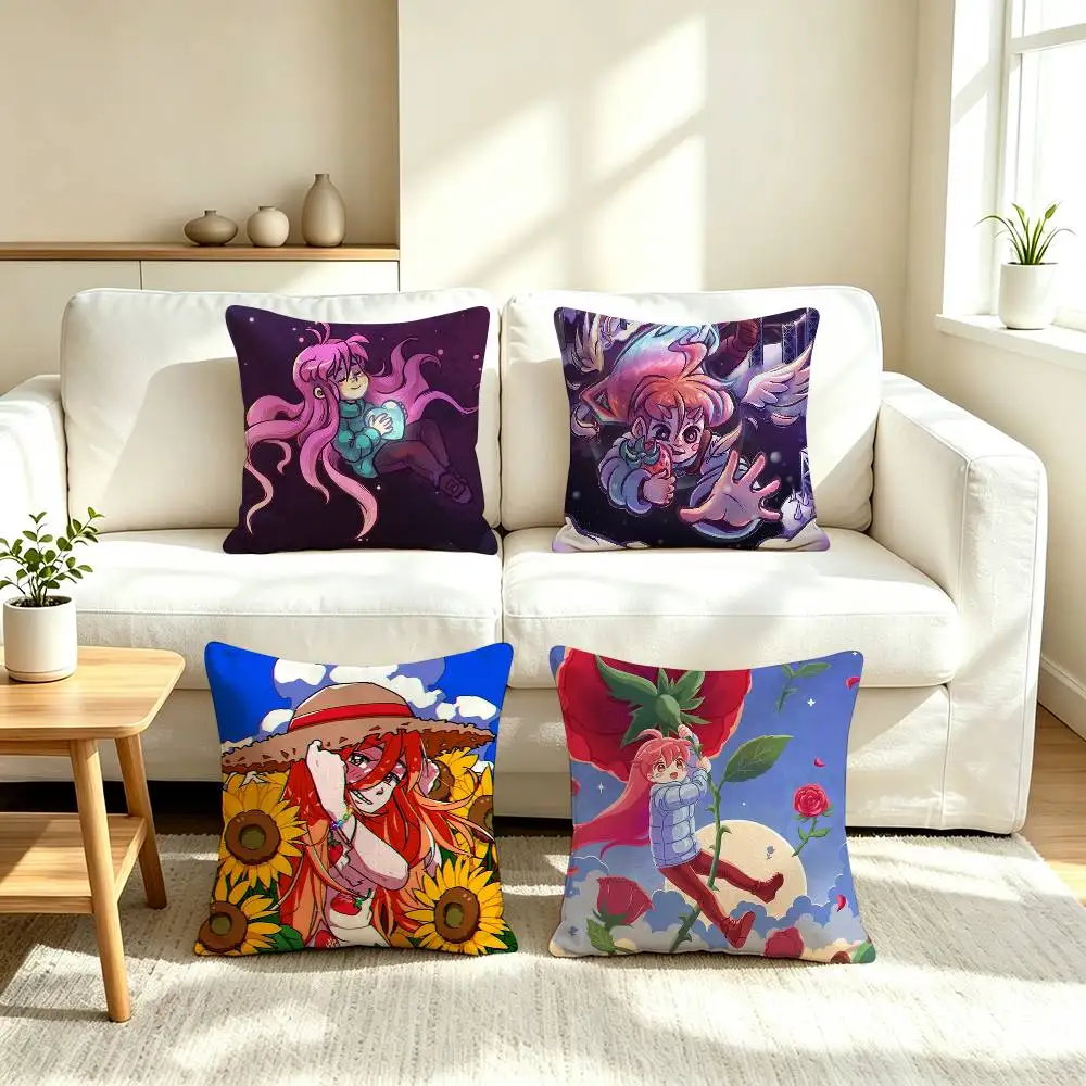 C-Celeste Madeline G-Game  Pillow Case Square Double-Sided Sofa Cushion Cover Bedroom Bedside Pillow
