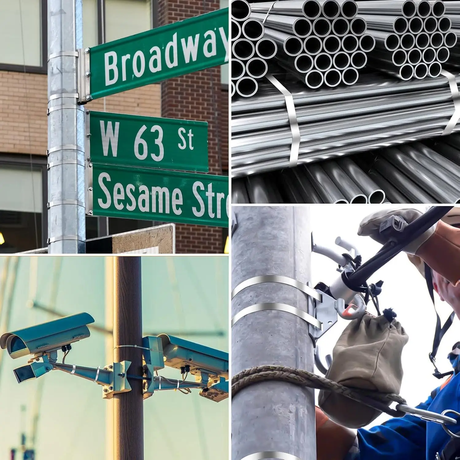 304 Stainless Steel Metal Zip Ties Heavy Duty Self Locking Cable Ties Fastening Rings Straps Exhaust Wraps Binding Tie Organizer