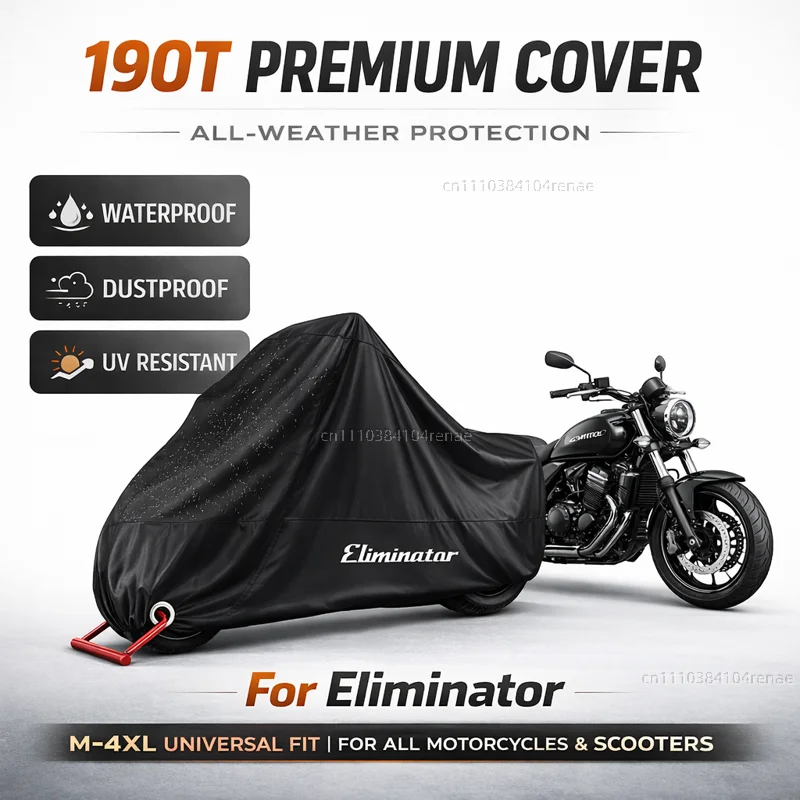 

Чехол для мотоцикла Eliminator 500, Eliminator 500 SE 190T, водонепроницаемый, пылезащитный, с защитой от ультрафиолета, всесезонный.