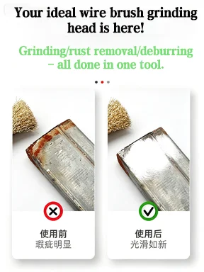 3pcs/5pcs Wire Brush Wheel Set 6mm Shank T Type Wheel Cup Brush for Angle Grinder Metal Rust Paint Cleaning