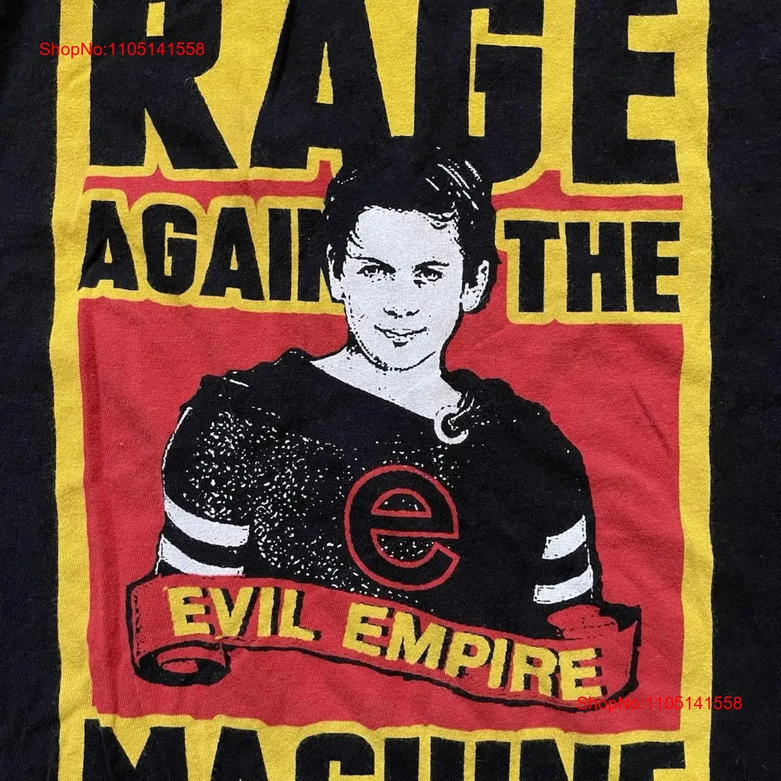 NWOT Rage Against The Machine Evil Empire Band T Shirt Black Men s L Nu Metal vintage Washed Stretched Top For Everyday Wear