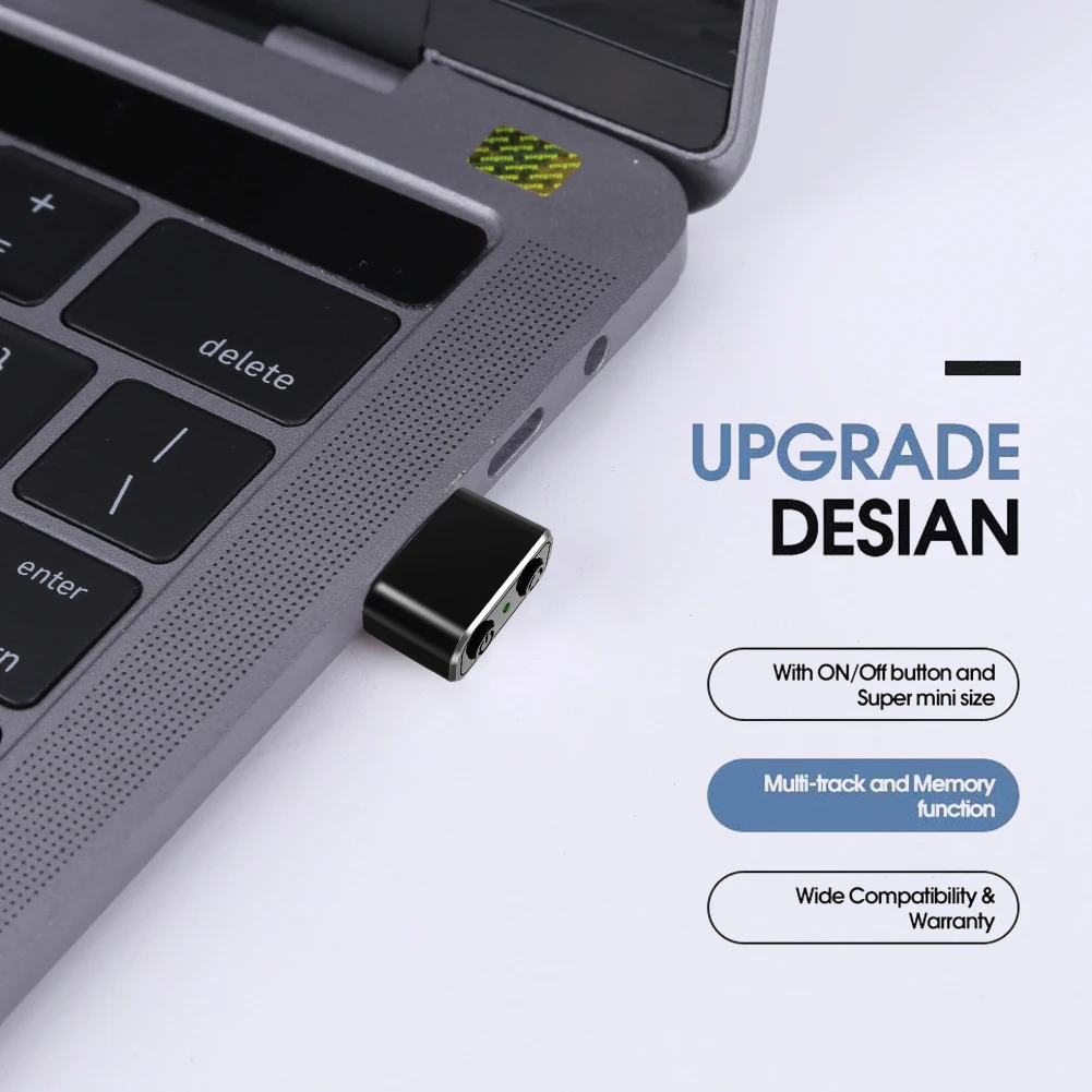 Mini Automatic Mouse Jiggler Mover Undetectable USB Automatic Move Cursor Plug and Play with ON/OFF Indicator Light for Computer