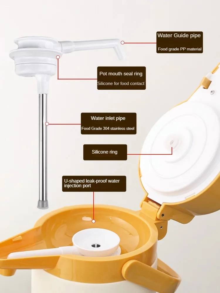 Simplicity Insulation Pot, Outdoors, Large Capacity, Air Pressure Hot Water Bottle, Warm Pot, Open Water Bottle, Have Handle