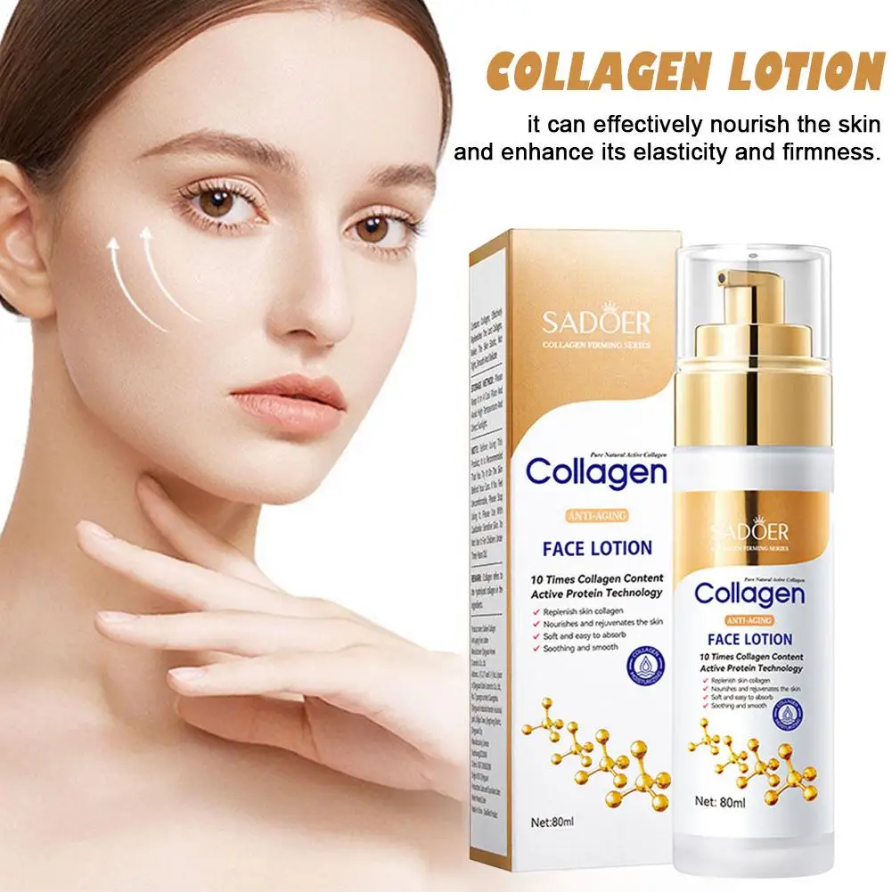 SADOER Collagen Facial Serum Face Lotion Moisturizing Refreshing Control Oil Facial Emulsion Face Water Replenishment Essen F4F9