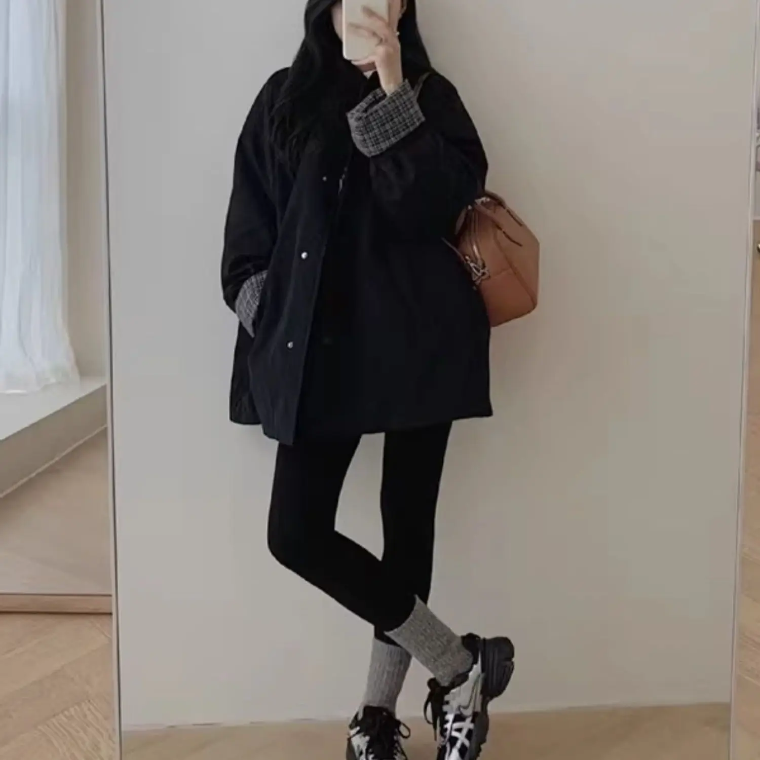 2025 Women's Korean Lightweight Cotton Jacket Autumn and Winter Stand Up Collar Casual Loose Thick Warm Windbreaker