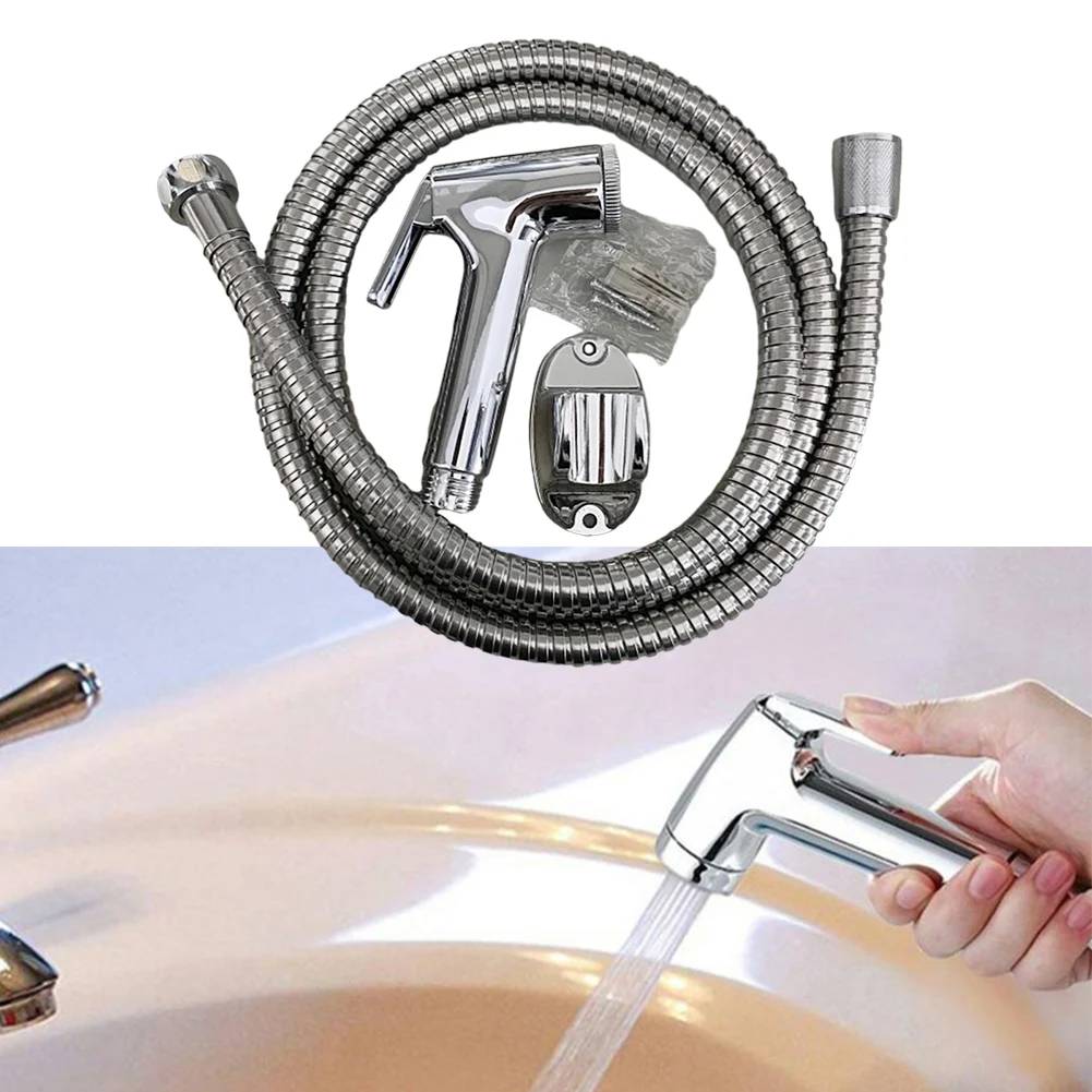 Shower Hose Toilet Spray 2 X Screws Bidet Shattaf Douche Brand New Clean Body Washing Explosion-proof Shower Hose