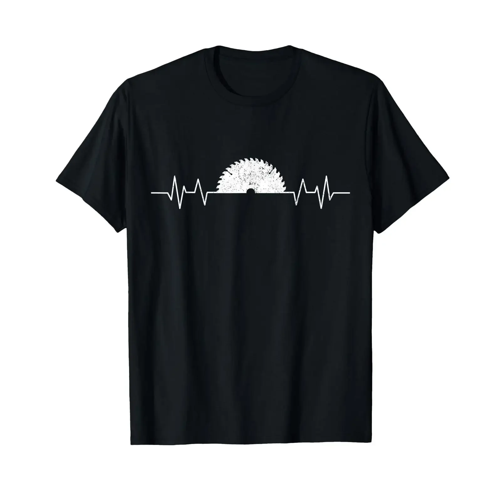 Saw Heartbeat Carpenters Woodworker Joinery Funny T Shirt vintage Washed graphic Casual Versatile Soft designer clothes