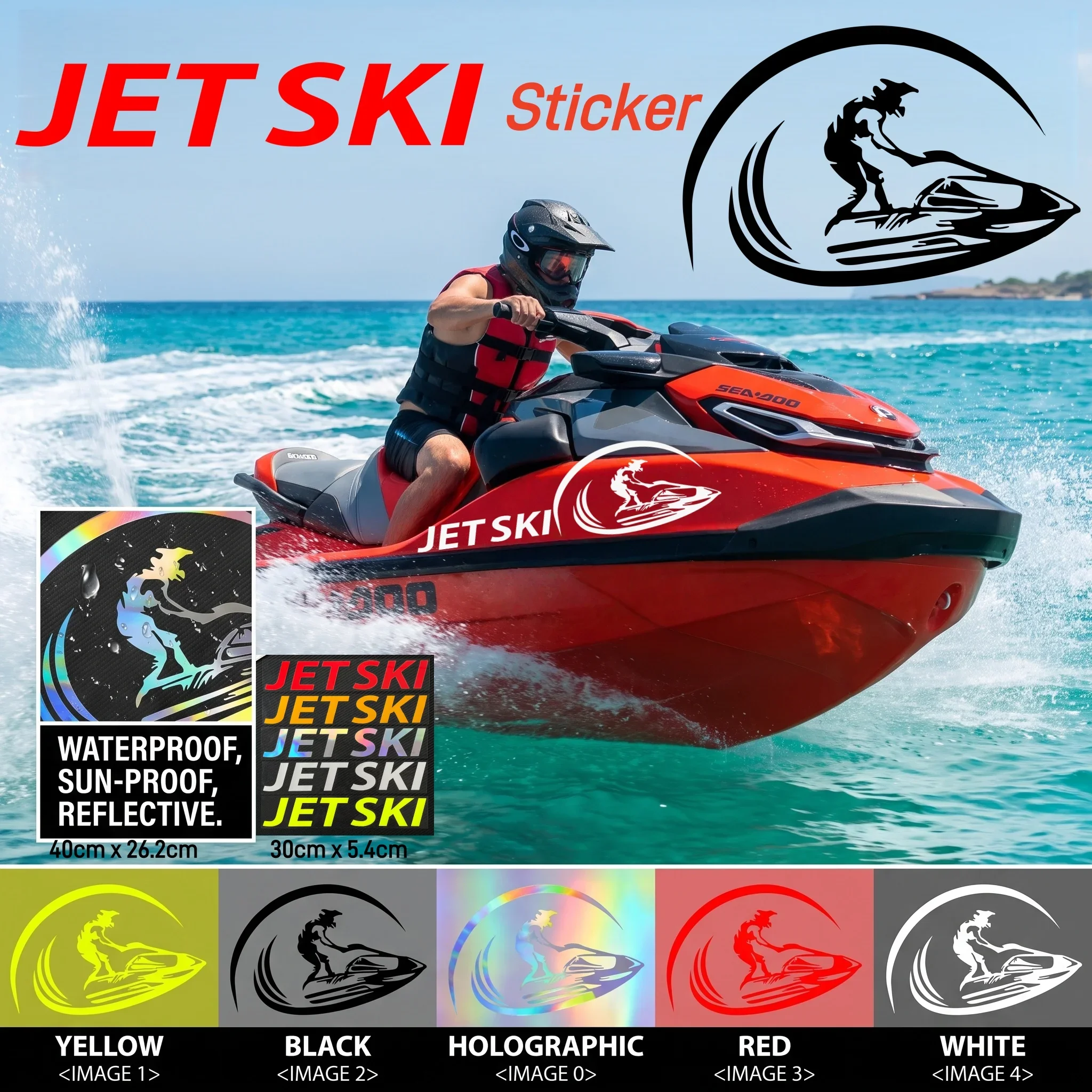 JetSki Stickers Waverunner GP FX VX FC Motor Water Boat Sticker Riding Vinyl Decal RXP RXT GTI Spark GTX Accessories for SEADOO