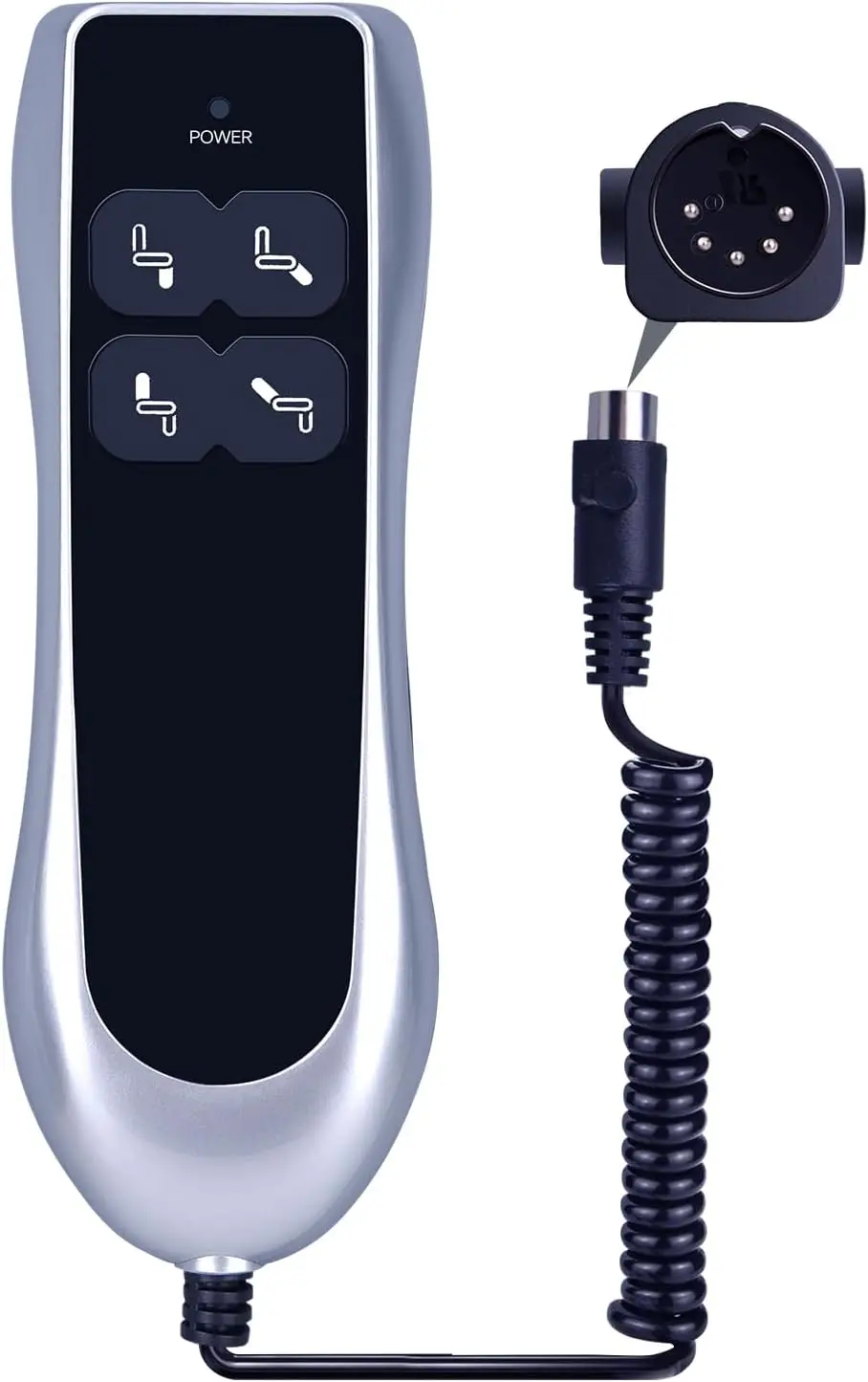 

4 Button 5 Pin Replacement Remote Control Connector USB for Electric Recliner Chair