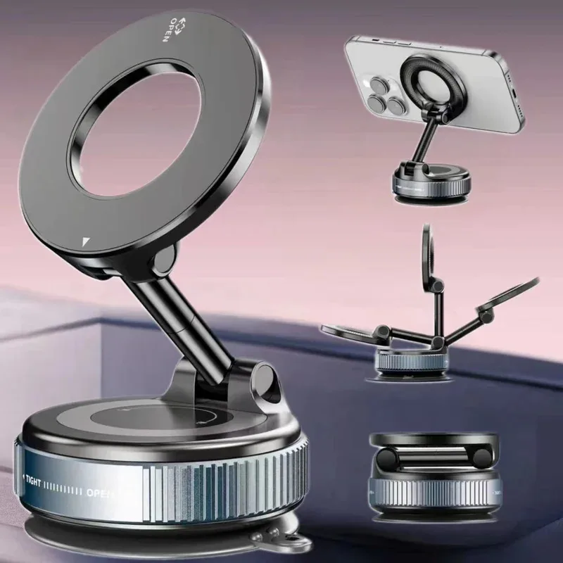 

Магнитная подставка для автомобильного телефона, механическая вакуумная присоска, поворот на 360° ° Магнитный адсорбционный кронштейн, универсальный держатель навигации