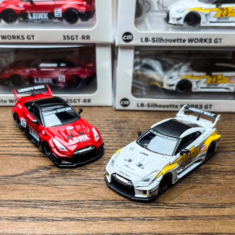 ซม.1:64 Skyline GTR-R35 RR LBWK Wide-Bodyรถรุ่นคลาสสิกผู้ใหญ่ของที่ระลึกของขวัญตกแต่งจอแสดงผลแบบคงที่