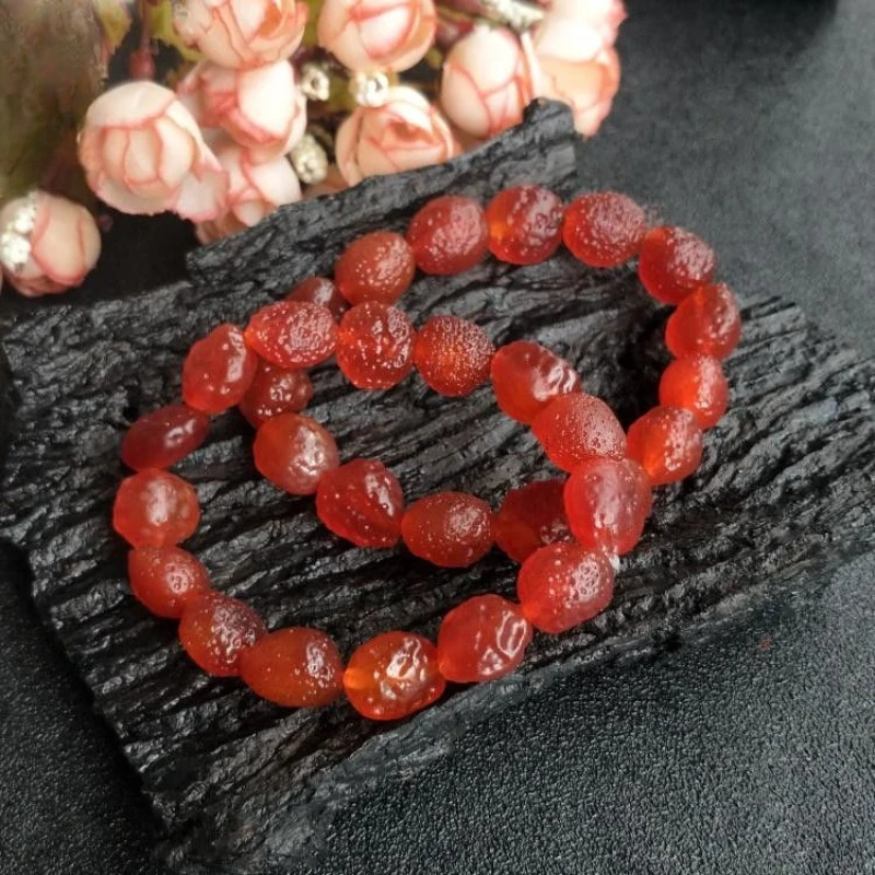 

New Natural Gobi Agate Strawberry Jujube Bracelet