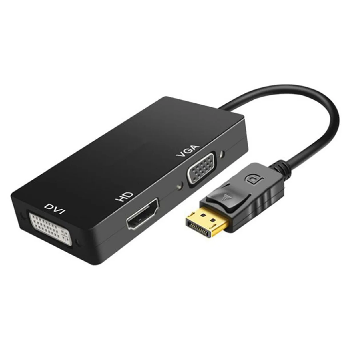 AT42 DP zu VGA DVI Adapterkabel DP One-To-Three Videokonverter unterstützt 1080P, geeignet für Pro Air A