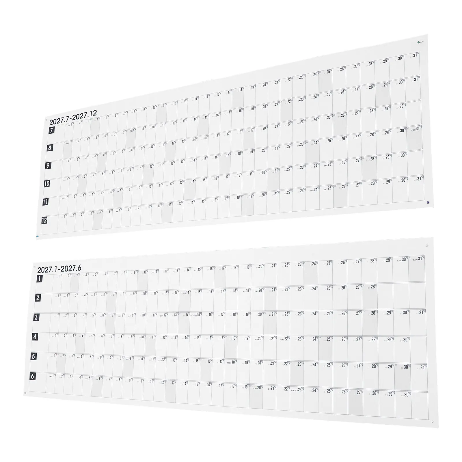 1Set Yearly Wall Calendar 2027 Large Colorful Yearly Planner Note Calendar for Home Office Writable Annual Schedule Organizer view 2
