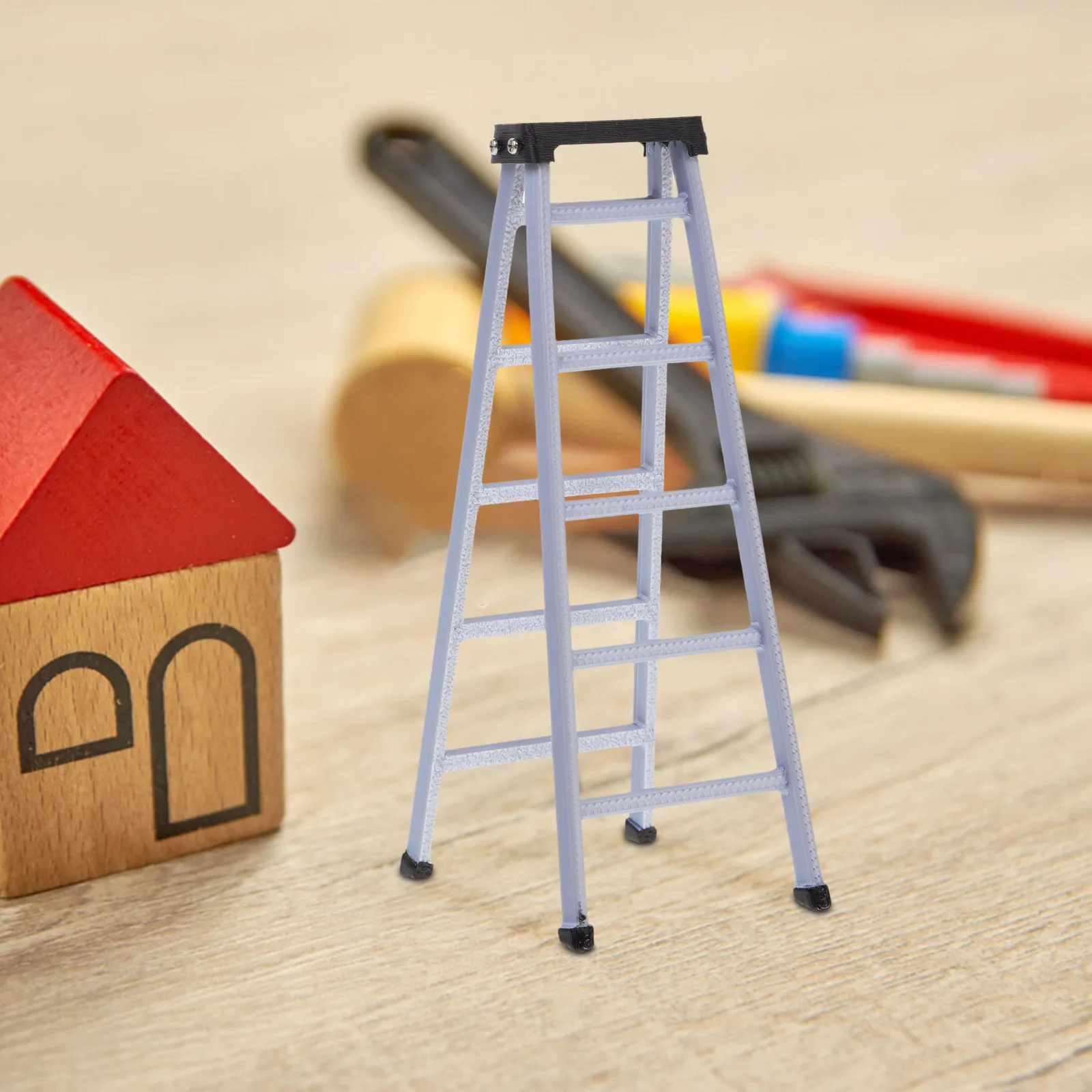 

Miniature 1:12 Scale Ladder Prop Tiny Step Ladder Dollhouse Furniture Accessory Garden Decoration Dollhouse Step Stool