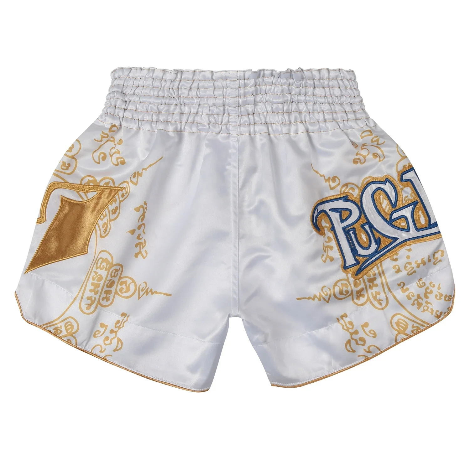 PUGILIST P3 white muay thai shorts boxing fight short sport shorts embroidery quick-dry