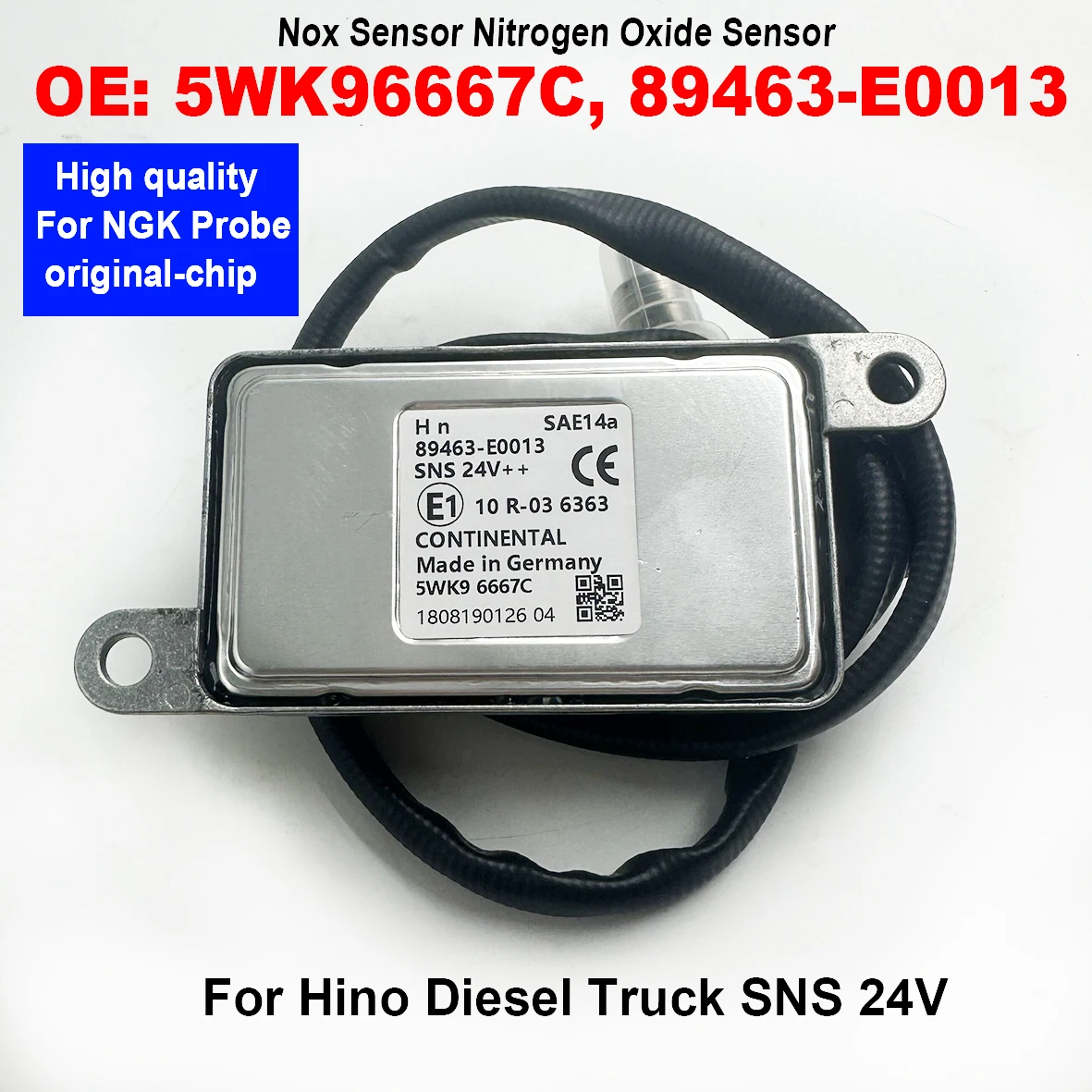 

5WK96667C 89463-E0013 89463E0013 For Hino Diesel Truck SNS 24V For NGK Probe Nox Sensor Nitrogen Oxide Sensor High Quality
