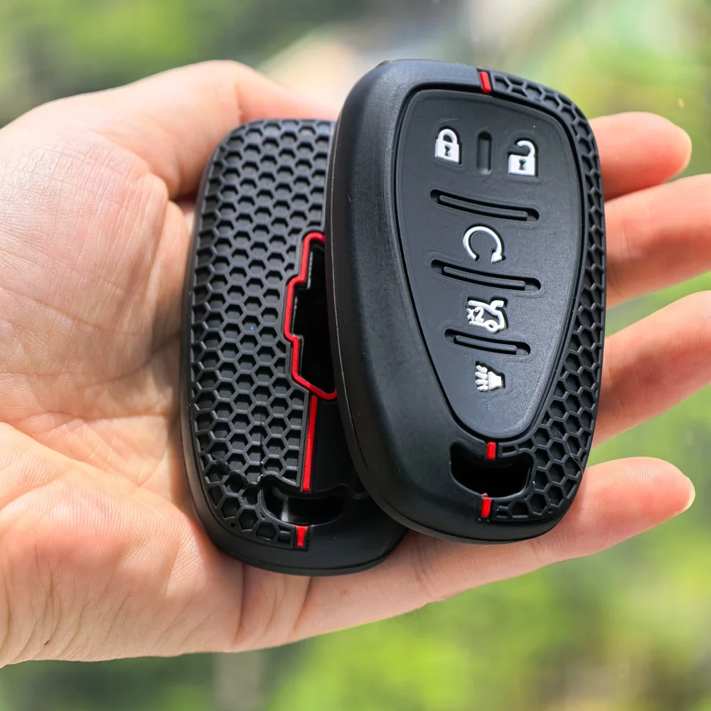 Nueva funda de silicona para mando a distancia de coche de 5 botones, carcasa FOB para Chevrolet Chevy Camaro Cruze Malibu Equinox Onix Spark Sonic Volt Protect