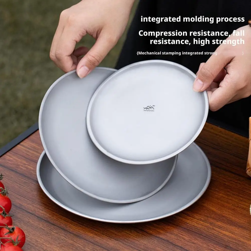Titanium Camping Plate Stackable Camping Supplies Travel Tableware Home Food Tray Hiking Backpacking Dinnerware 2026 New