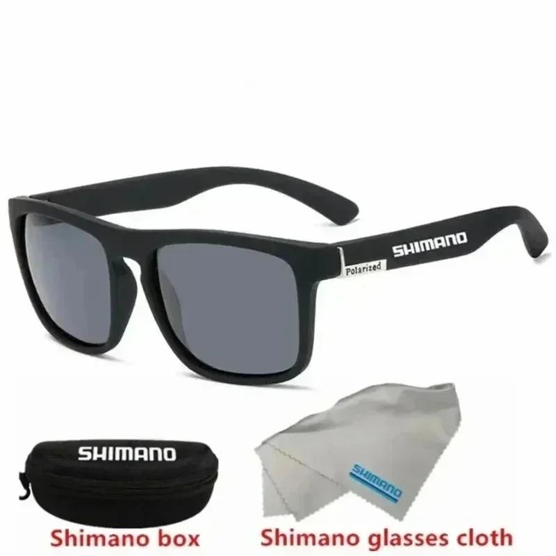 Shimano-gafas de sol polarizadas con protección UV400 para hombre y mujer, lentes de sol para exteriores, caza, pesca, conducción, bicicleta, caja opcional