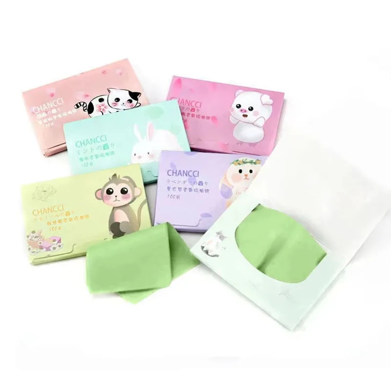 100Pcs/box Face Oil Blotting Paper Protable Matting Face Wipes Facial Cleanser Oil Control Oil-absorbing Face Cleaning Tools New