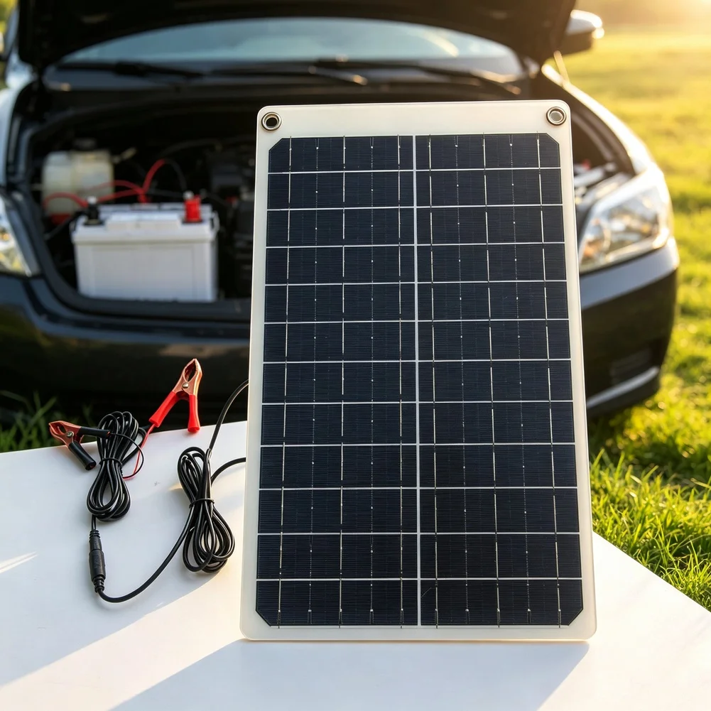 15W 12V Flexible Solar- Panel Kit For Car RV Camping FOR Battery Charger With Solar- Panel Accessories